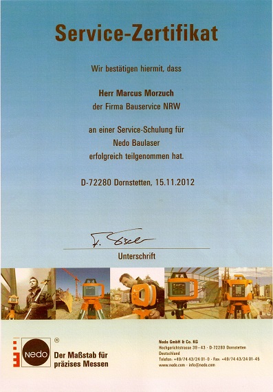 Nedo Zertifikat 2012